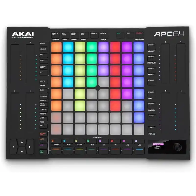 Akai Professional APC64 Controlador MIDI Ableton con 8 Cintas Táctiles Negro