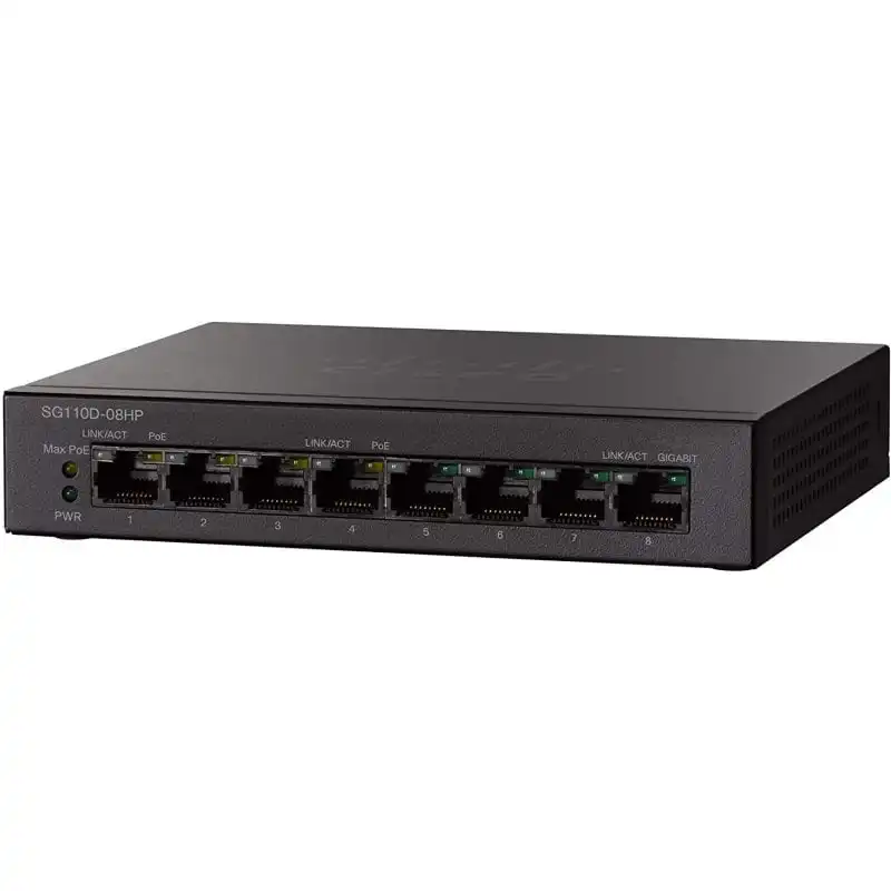Cisco SG110D-08HP Switch 8 Puertos Gigabit