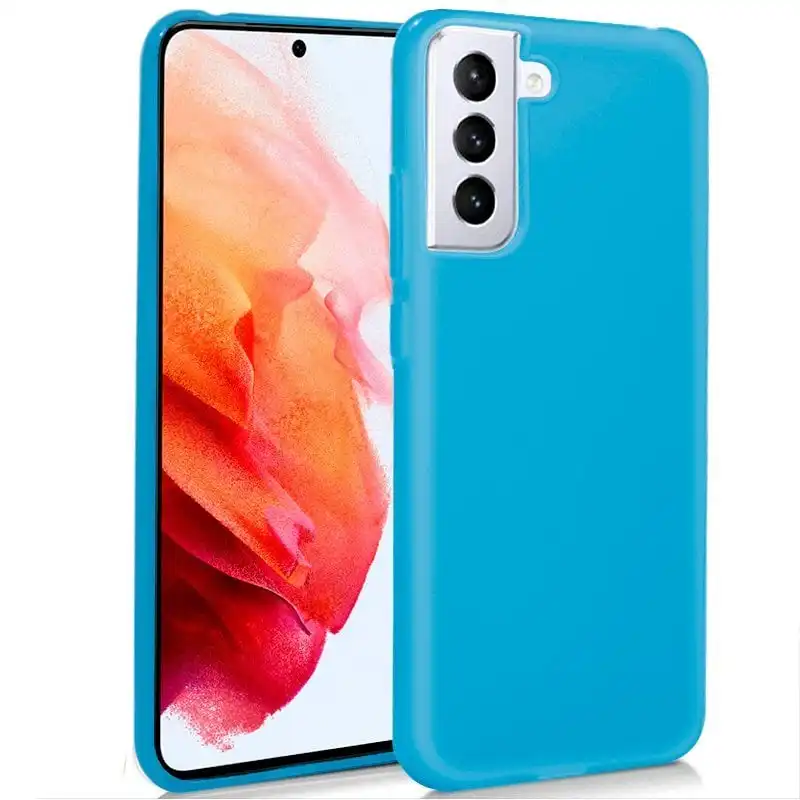 Cool Funda Silicona Celeste para Samsung Galaxy S21