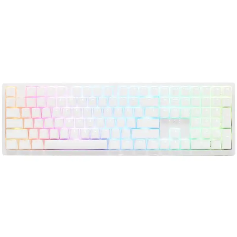 Ducky Zero 6108 Teclado Mecánico 100% Pure White Rgb Tri-mode Connect Mx2a-brown (es)