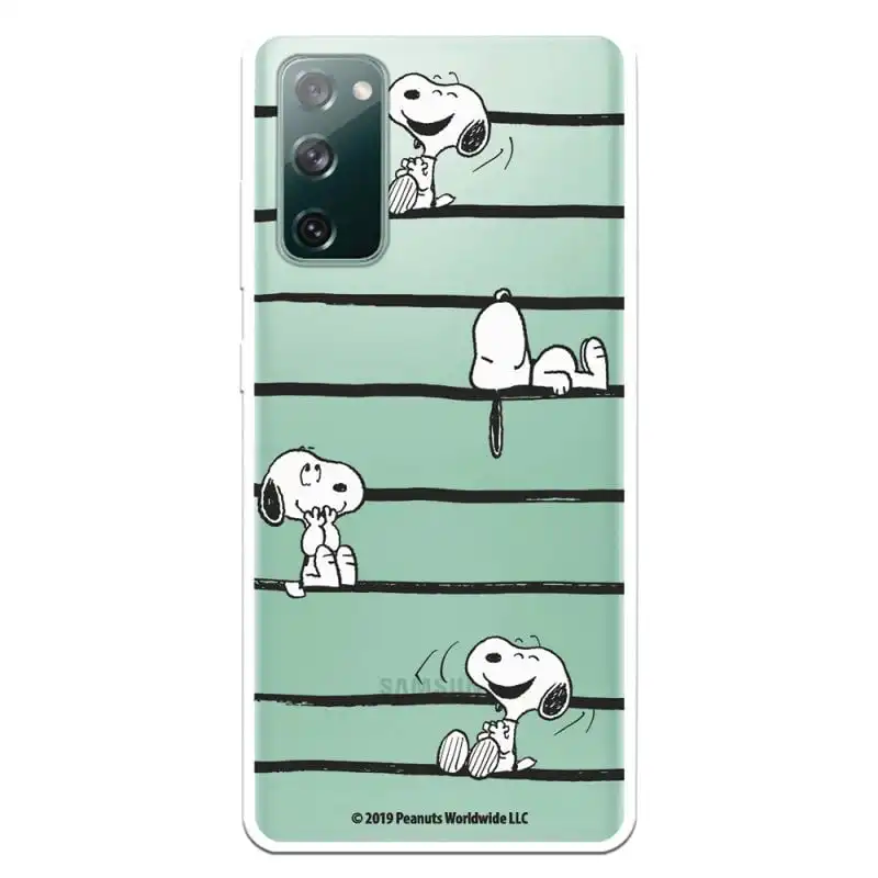 Funda Oficial de Peanuts Snoopy Rayas para Samsung Galaxy S20 FE
