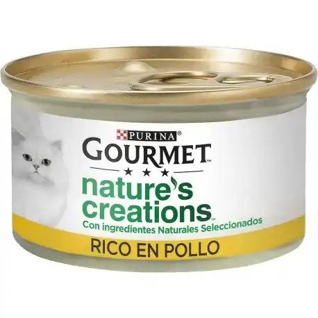 Gourmet Nature´s Creations Comida Húmeda para Gatos con Pollo, 24 x 85 gr - Gourmet - Comparador de precios