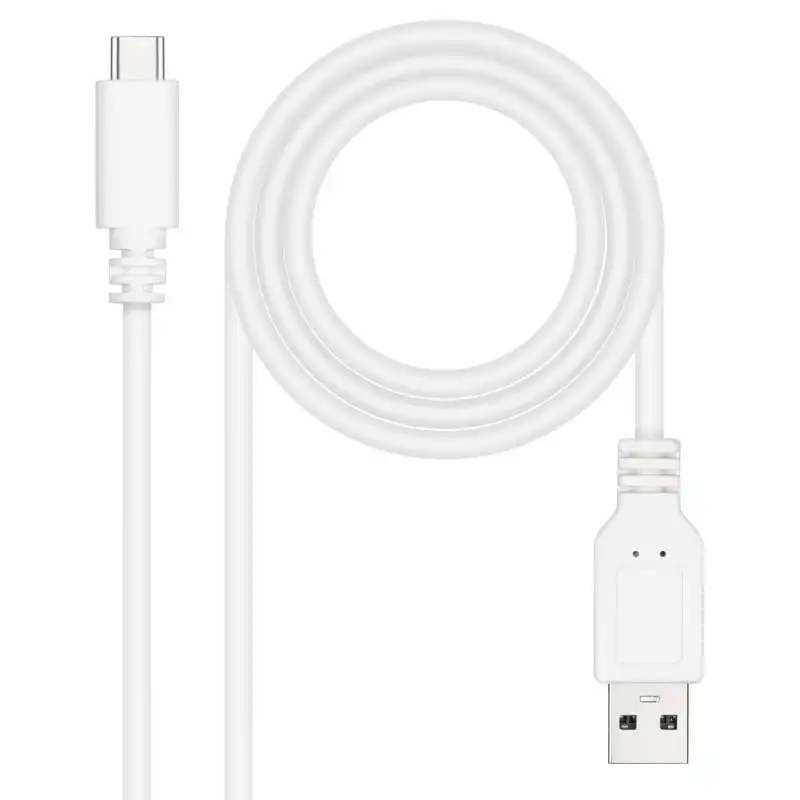 Nanocable Cable USB 2.0 USB-C Macho a USB-A Macho 3m Blanco