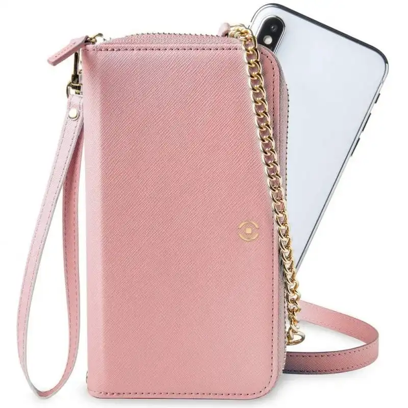 Celly Venere Bolso con Cremallera Rosa para Smartphones hasta 6.5"
