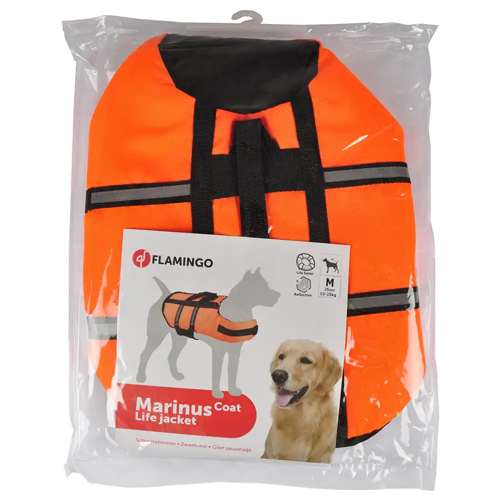Chaleco salvavidas Flamingo, naranja para perros - Talla M: aprox. 35 cm de largo de espalda - Flamingo - Comparador de precios