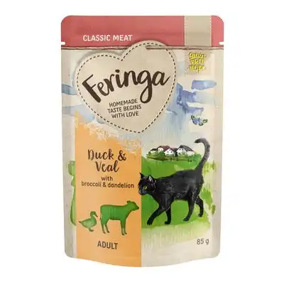 Feringa Classic Meat Menu en gelatina 12 x 85 g en sobres - Pato y ternera con brócoli - Feringa - Comparador de precios