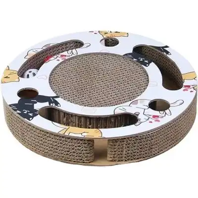 HausPets Alfombrilla rascadora cartón gatos pista bolas, interior/exterior - MultiUna pieza de color 1Una pieza33x33x5,5cm - HausPets - Comparador de precios