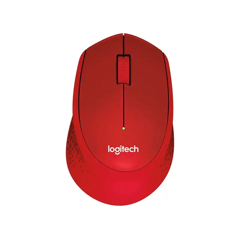 Logitech M330 Silent Plus Ratón Inalámbrico Rojo 1000DPI