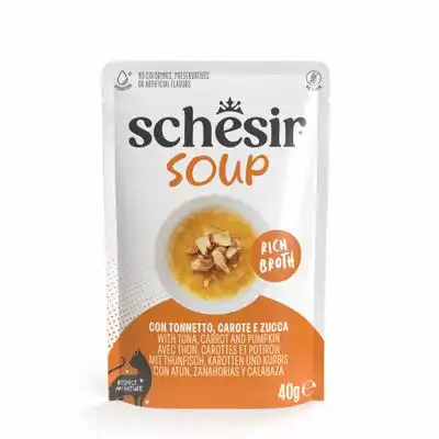 0.04 KG 40 g Schesir Atún con Calabaza Grain Free en Sopa sobre para gatos - Schesir - Comparador de precios