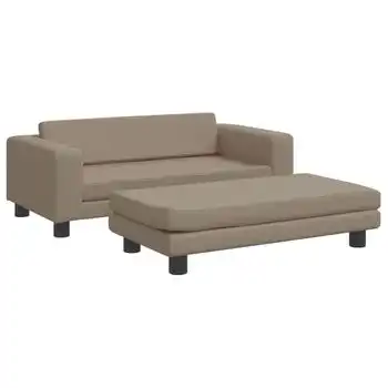 Cama De Perros Extensión Cuero Sintético Capuchino 100x50x30 Cm Vidaxl