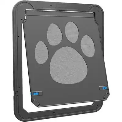 Pawffee Puerta batiente Latauar gatos perros, 24x29x1cm, ABS/Malla, Negra - 1 pieza - Pawffee - Comparador de precios