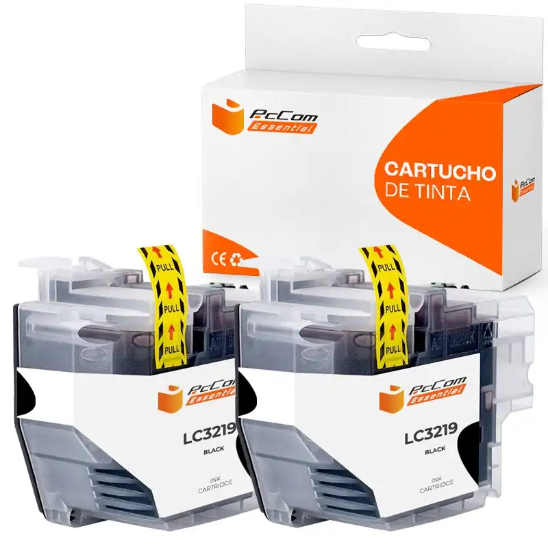 Pccom Essential Brother Lc3219xl Cartucho Tinta Compatible Negro Pack 2