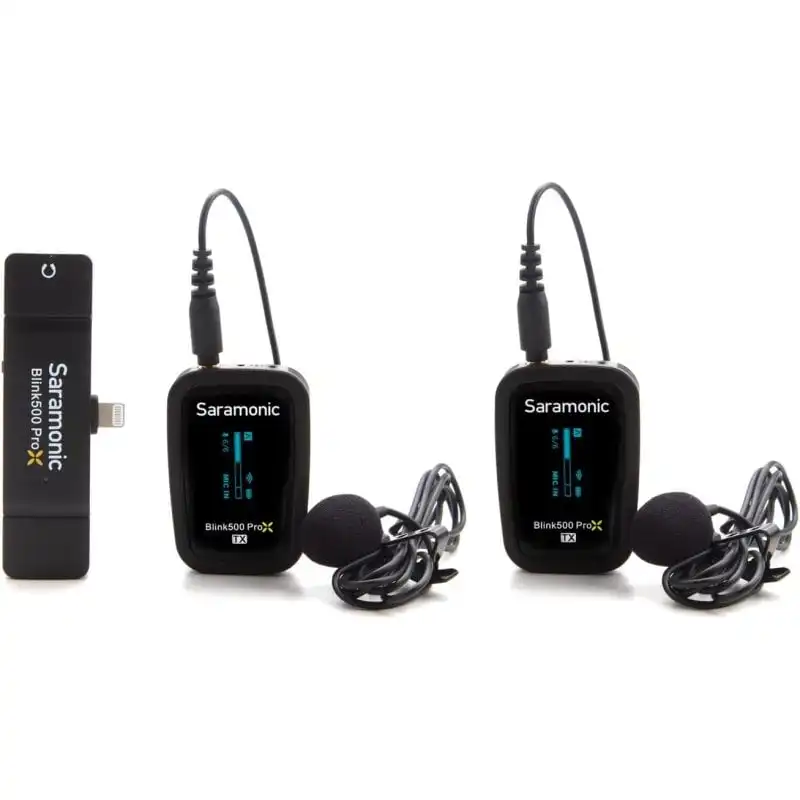 Saramonic Blink500 ProX B3 Sistema de Micrófono Inalámbrico con Clip con Lavalier y Receptor Lightning