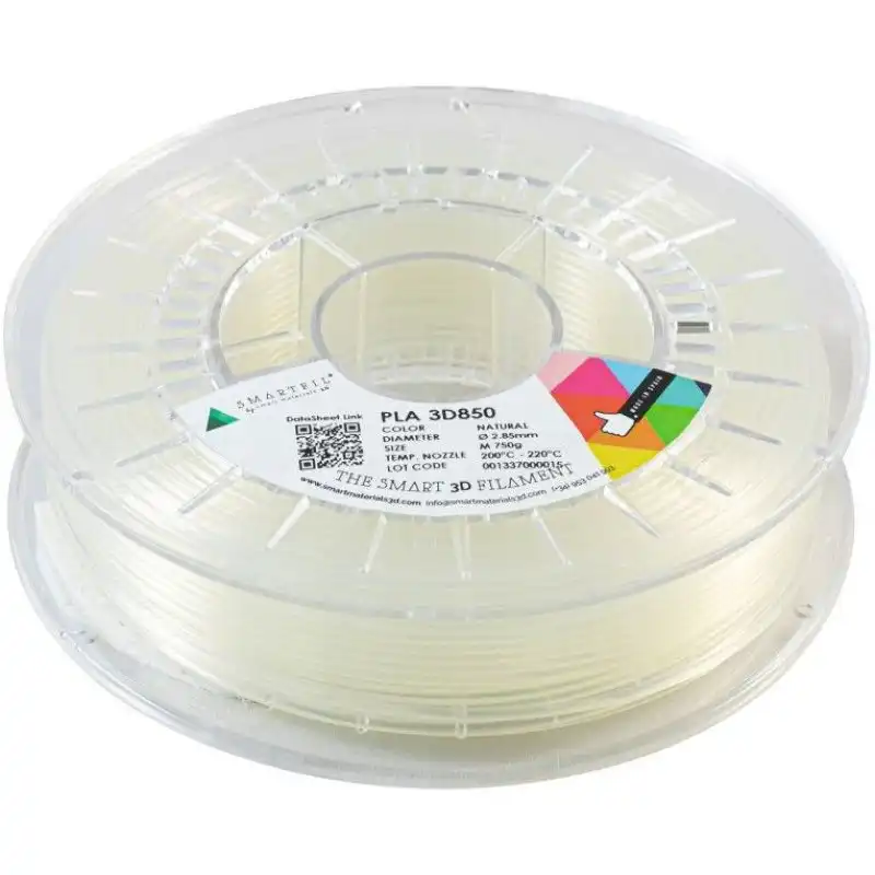 Smartfil PLA 3D850 Filamento 3D No Necesita Soporte 2.85mm 750g Natural