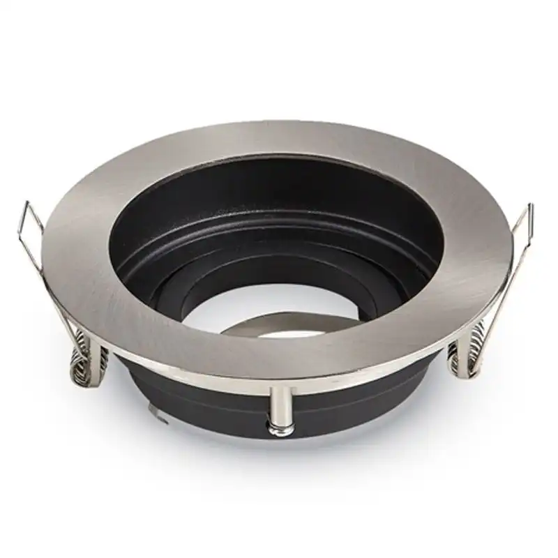 V-Tac Aro Empotrable para Bombillas GU10 100x45mm Niquel