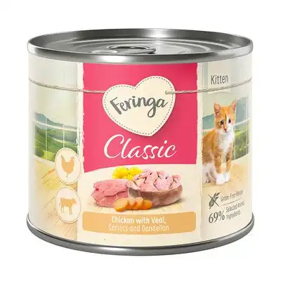Feringa Classic Meat Menu Kitten 6 x 200 g - Pollo y ternera - Feringa - Comparador de precios