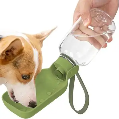 HausPets Botella de agua a prueba de fugas de 550 ml para perros y gatos - Verde - HausPets - Comparador de precios