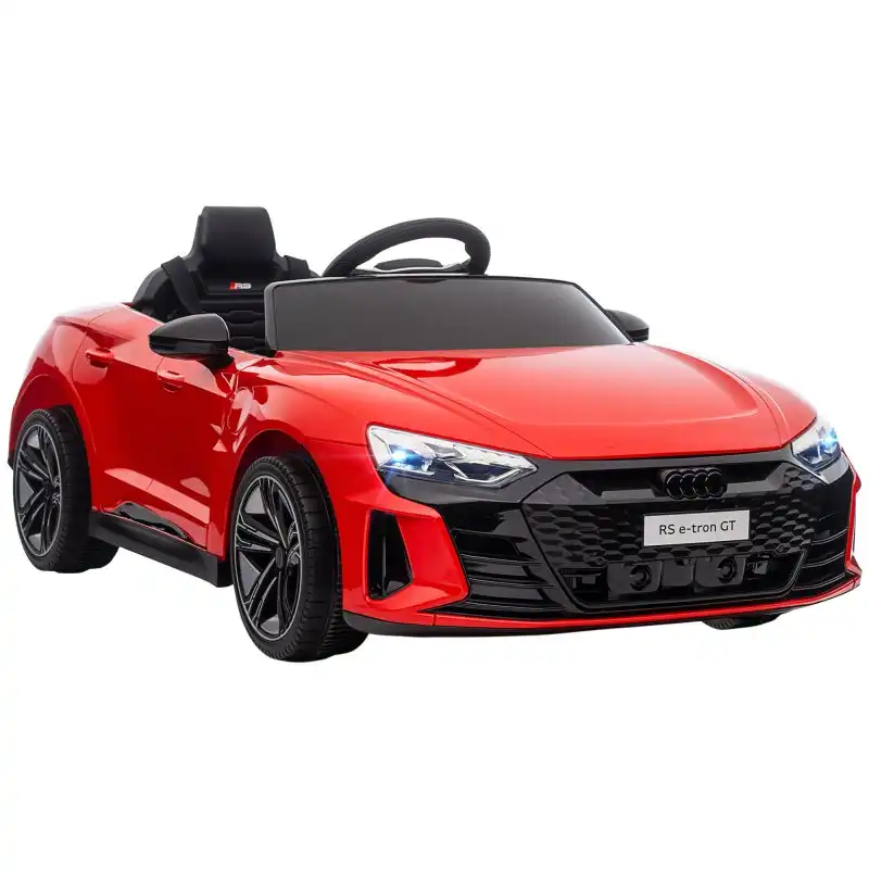 Homcom Audi RS E-Tron GT Coche Eléctrico para Niños +3 Años 103x58x41cm Rojo