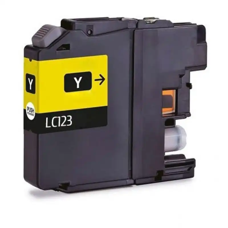 Inkpro Cartucho de Tinta Compatible con Brother LC123XL Amarillo