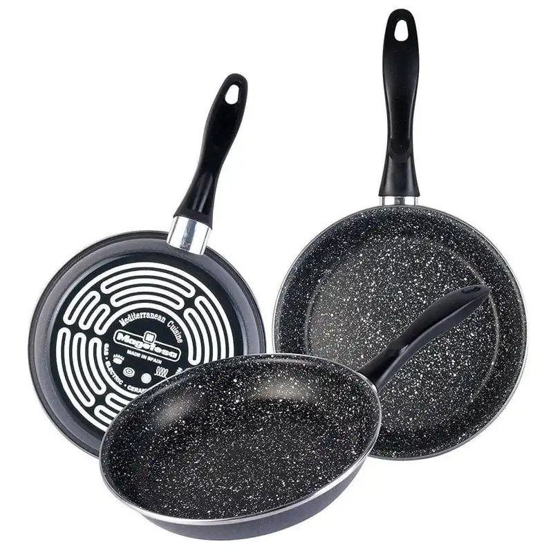 Magefesa K2 Gransasso Set 3 Sartenes de Acero Esmaltado 18/20/24cm