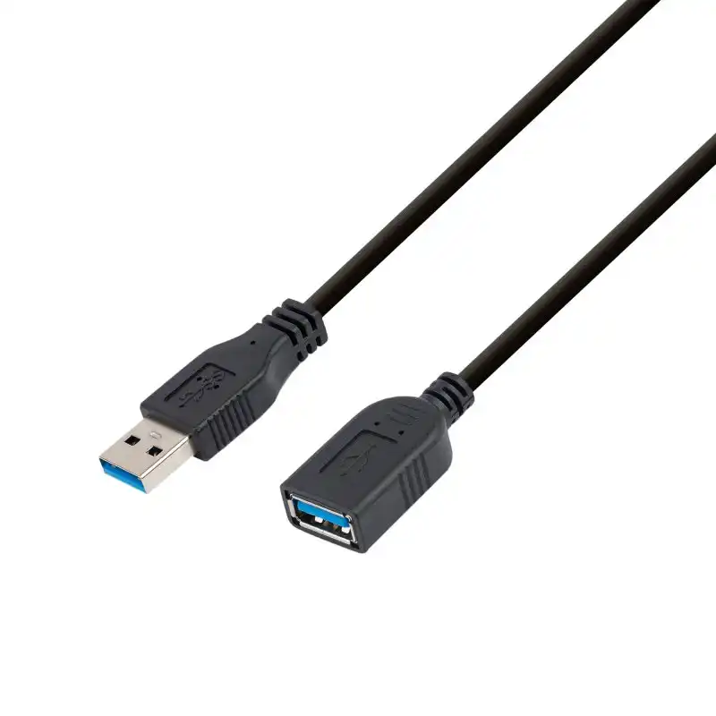 PcCom Essential Cable Alargador USB-A 3.0 Tipo Macho a Tipo A-Hembra 3m Negro