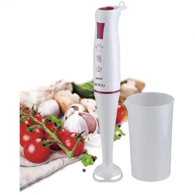 Sogo Batidora de Mano con Vaso 500W Blanca