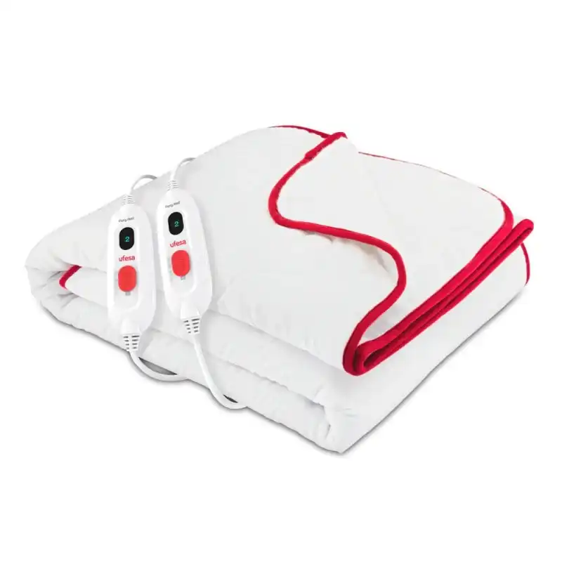 Ufesa Flexy Heat CMN Comfort Calientacamas Eléctrico 2x60W 150x130cm Blanco/Rojo