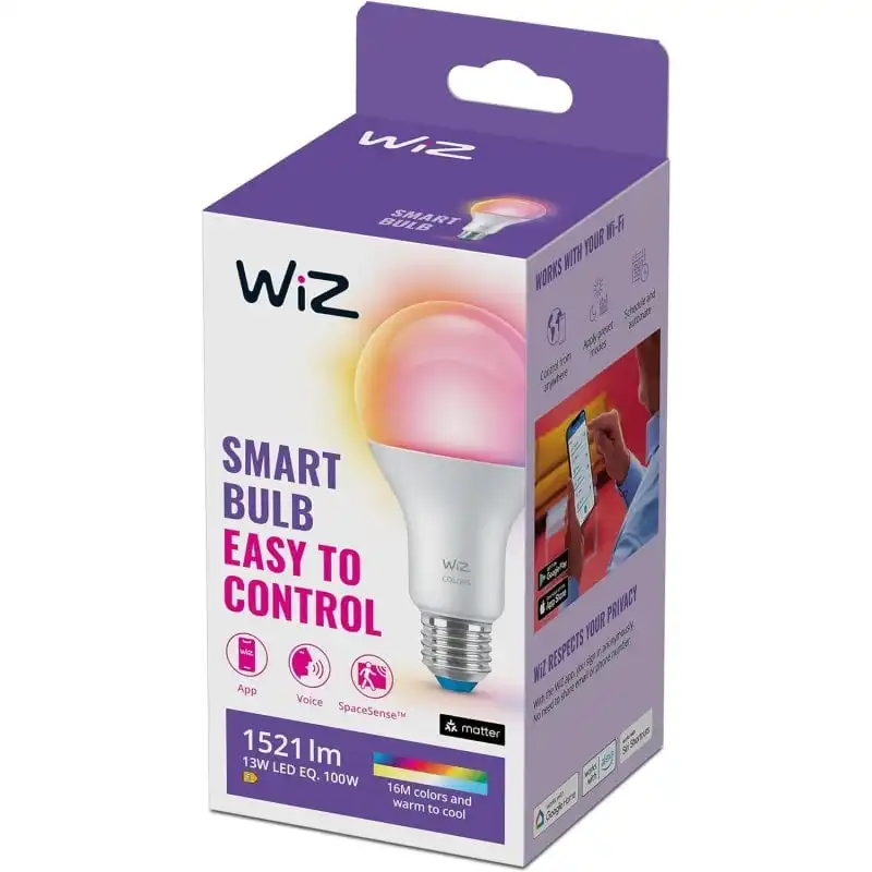 WIZ A67 Colors Bombilla LED Wi-Fi E27 RGBW