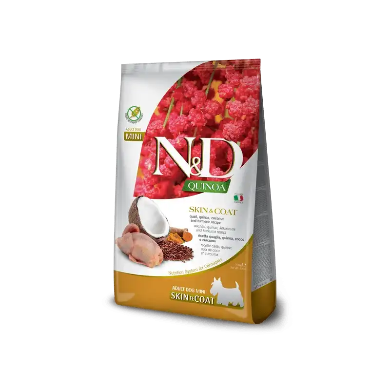 2,5Kg Farmina ND Quinoa Skin Coat Pienso para perros Minis de Codorniz - Farmina - Comparador de precios
