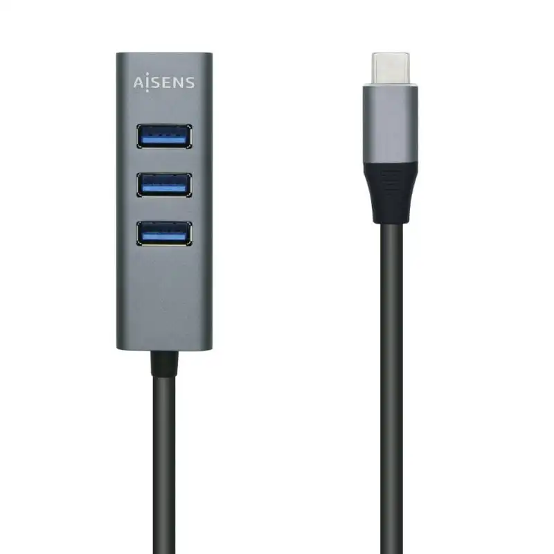 Aisens A109-0508 HUB USB 3.1 Tipo-C 4 Puertos Gris