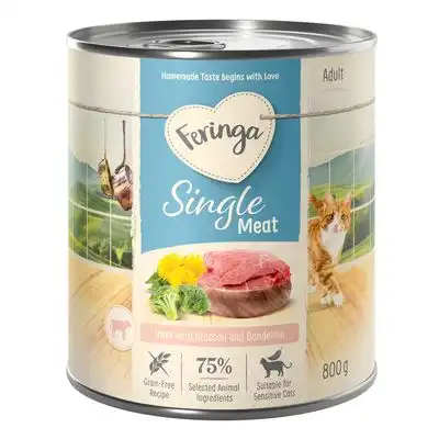 Feringa Single Meat Menu 6 x 800 g - Ternera con brócoli y diente de león - Feringa - Comparador de precios