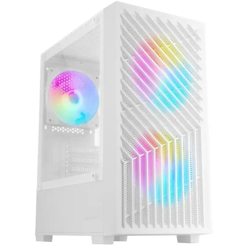 Mars Gaming MC-Vortex Caja Gaming Micro ATX Cristal Templado 3x Ventiladores FRGB 12cm Blanco