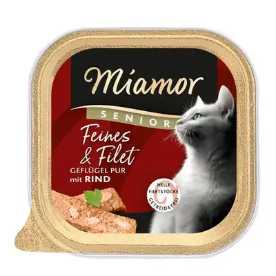 Miamor Feines & Filet Senior 16 x 100 g - Ave pura y vacuno - Miamor - Comparador de precios
