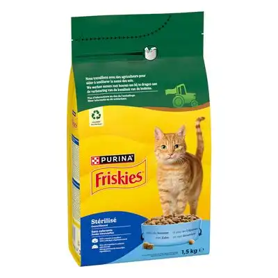 PURINA Friskies Sterilized Cat con salmón, atún y verduras - 1,5 kg - Friskies - Comparador de precios