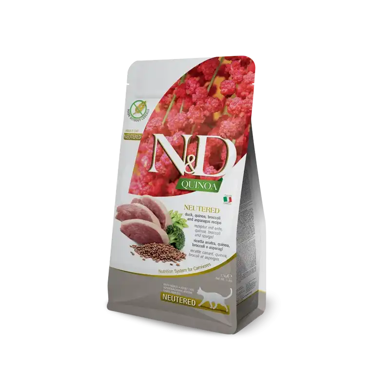300gr Farmina ND Quinoa Neutered Pienso para gatos de Pato - Farmina - Comparador de precios