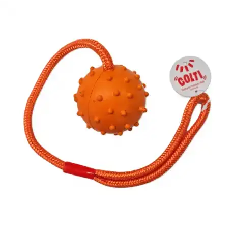 Colti Pelota de Caucho con Cuerda  para Perros, 6 x 30 cm - Colti - Comparador de precios