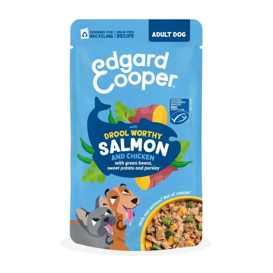 Edgard & Cooper Adult Grain Free Salmón y Pollo sobre para perros - 150 g - Edgard & Cooper - Comparador de precios
