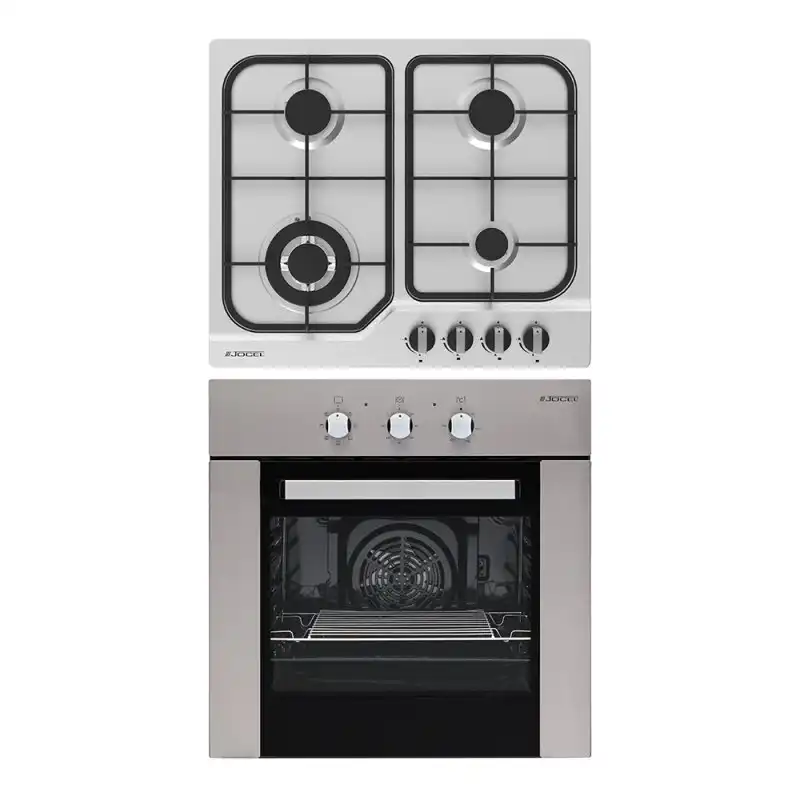 Jocel JPK4GI200136 Pack Placa a Gás + Forno Elétrico 58L Encastráveis Inox Classe A