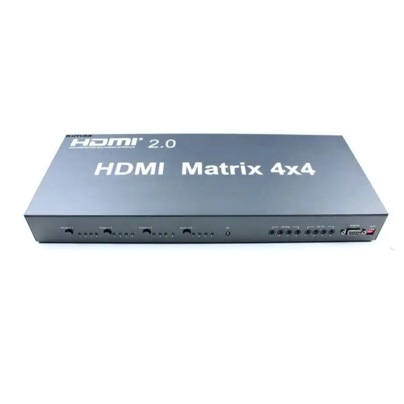 Kimex Matriz HDMI 2.0 4x Entradas-4x Salidas 4K 60Hz RS232/EDID