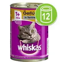 Whiskas 1+ años en latas 12 x 400 g - Paté con vacuno