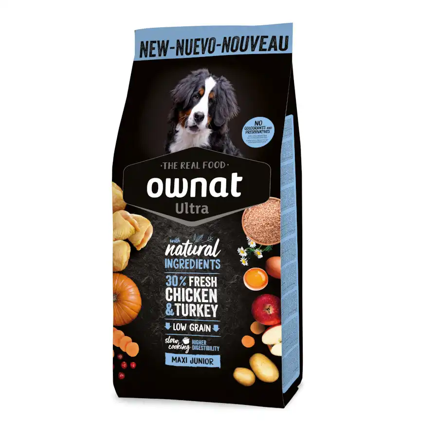 12.2 KG 12.2 KG Ownat Maxi Junior Ultra Pollo y Pavo pienso para cachorros - Ownat - Comparador de precios