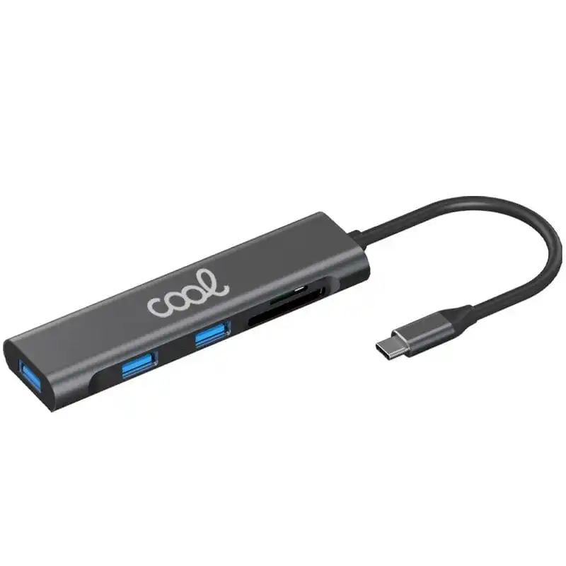 Cool Hub Tipo-C 5 Puertos 3x USB 3.0/SD/Micro SD