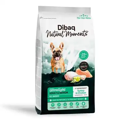 Dibaq Natural Moments Pienso Ultralight Pavo y Pollo para perros senior - 12 kg - Dibaq - Comparador de precios