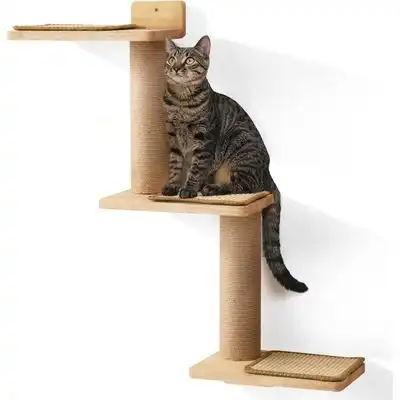 HausPets Escalera Pared Gato Reversible, Rascador Yute Sisal, Madera Caucho - Reversible - HausPets - Comparador de precios