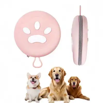 IntiMeg cuenco de viaje doble de silicona para perros - Rosa - IntiMeg - Comparador de precios