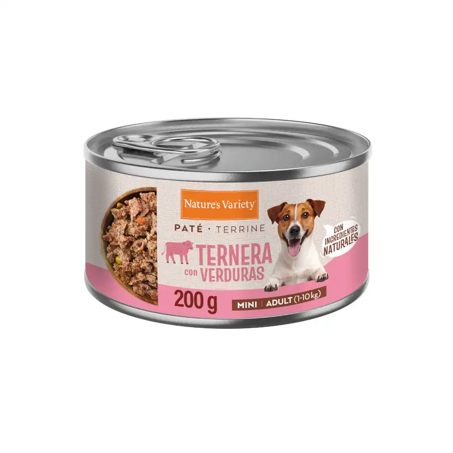 Nature's Variety Paté Ternera con Verduras Lata para perros adultos mini - 200 gr - Natures Variety - Comparador de precios