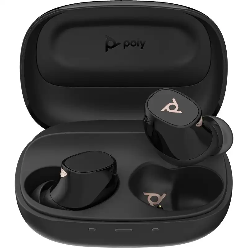 Poly Voyager Free 20 Auriculares Inalámbricos con Cancelación de Ruido Activa Negros