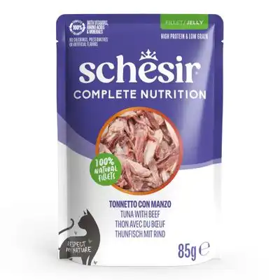 Schesir Complete Nutrition filete en gelatina 12 x 85 g - Atún y vacuno - Schesir - Comparador de precios
