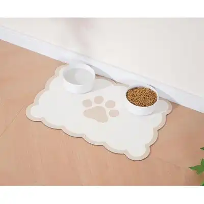 UAMLY Alfombrilla absorbente para comederos y bebederos de gatos - Beige - Uamly - Comparador de precios