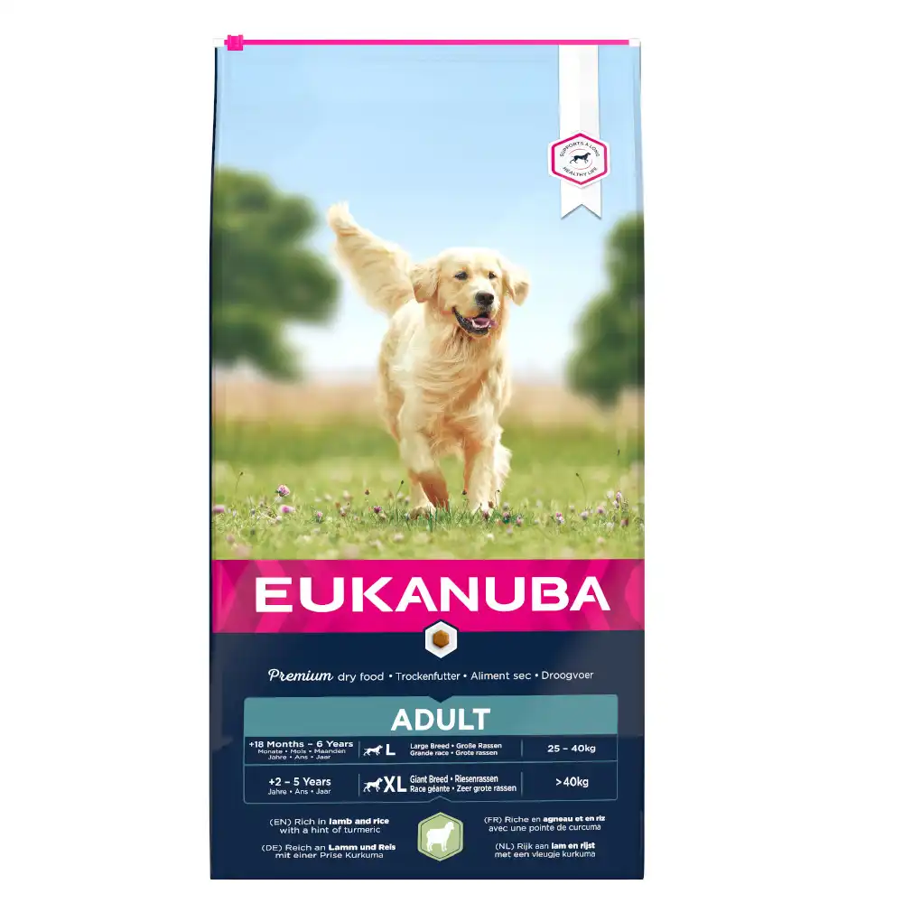 Pienso para perros grandes Eukanuba Adult Large cordero 12 Kg